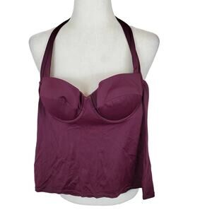Victoria's Secret Burgundy Purple Tankini Swim Suit Set Women's Size 36C/Medium
